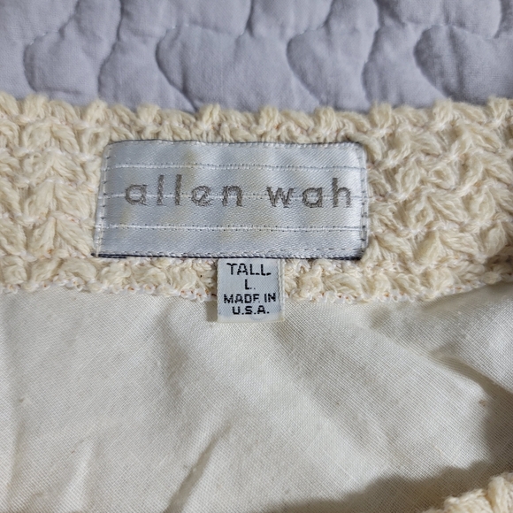 Vintage 80s Allen Wah Men's Sweater Size Large Tall Abstract Grandpacore - Picture 6 of 6